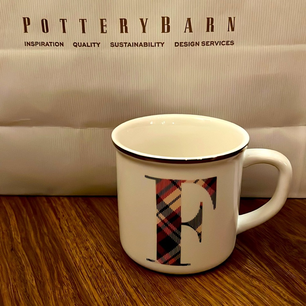 PB Initial “F” Holiday Christmas mug